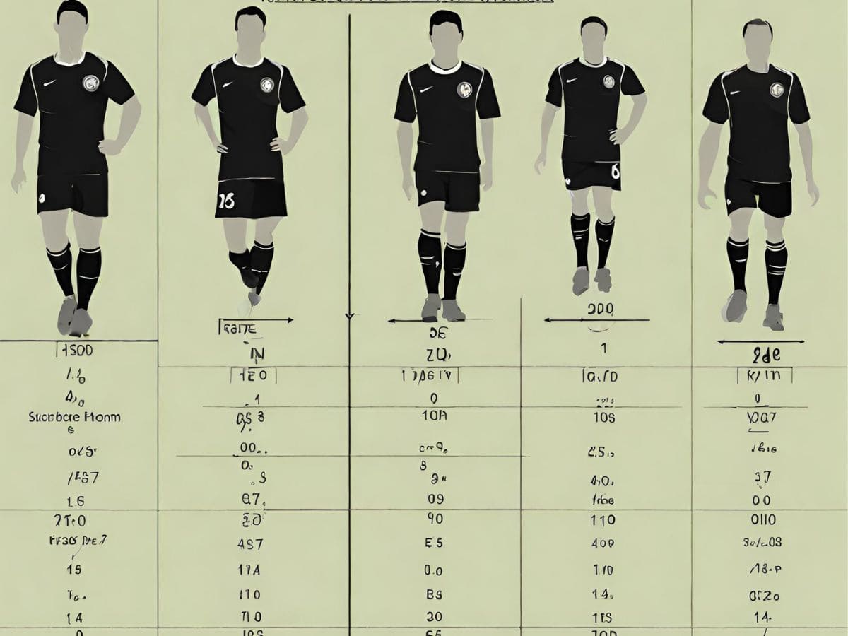 サッカー選手毎の記録が書かれている